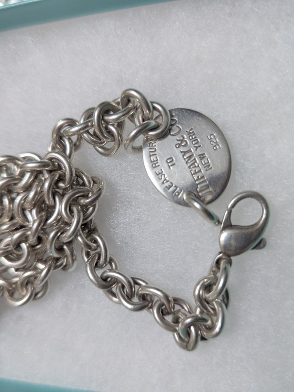 EUC Tiffany & Co. Sterling Silver 'Please Return to Tiffany' Link Necklace - Picture 3 of 6